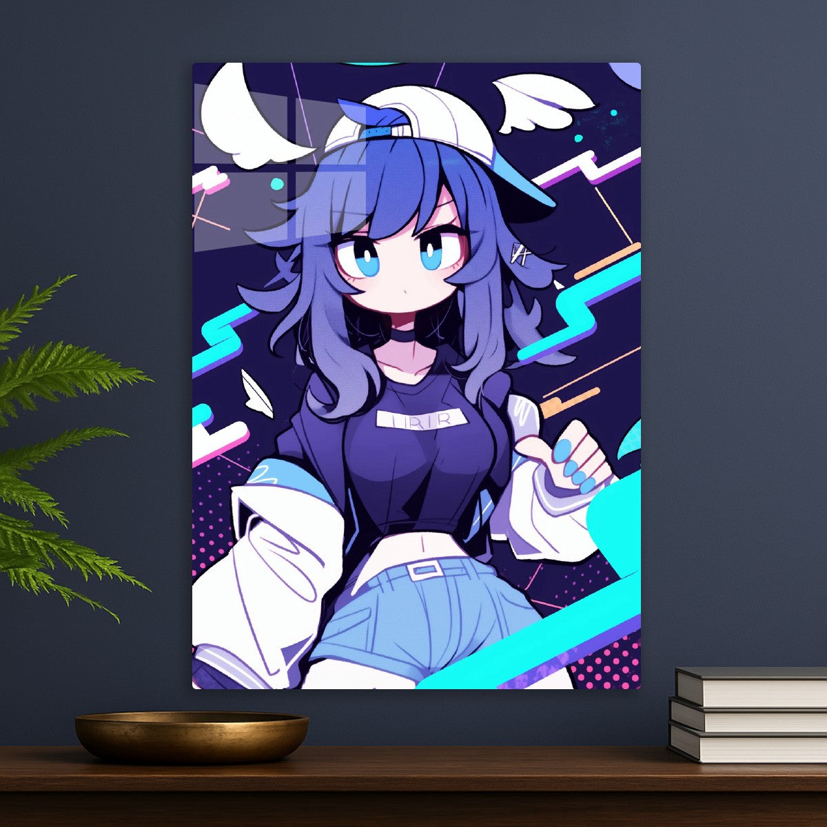 Anime Girl with Blue Hair