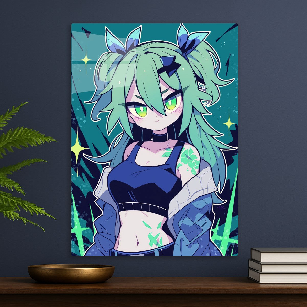 Anime Girl with Green Hair