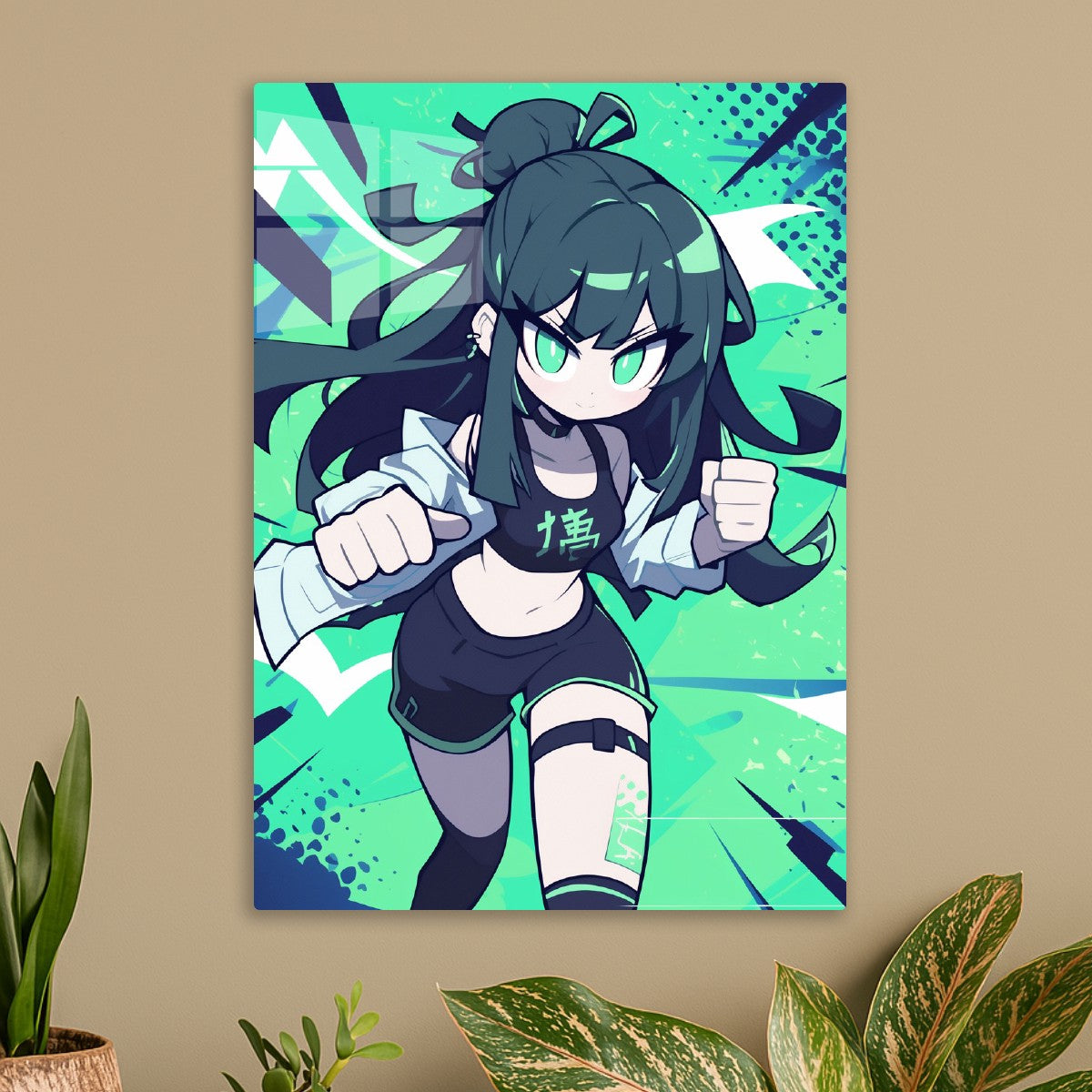 Anime Girl Ready to Fight