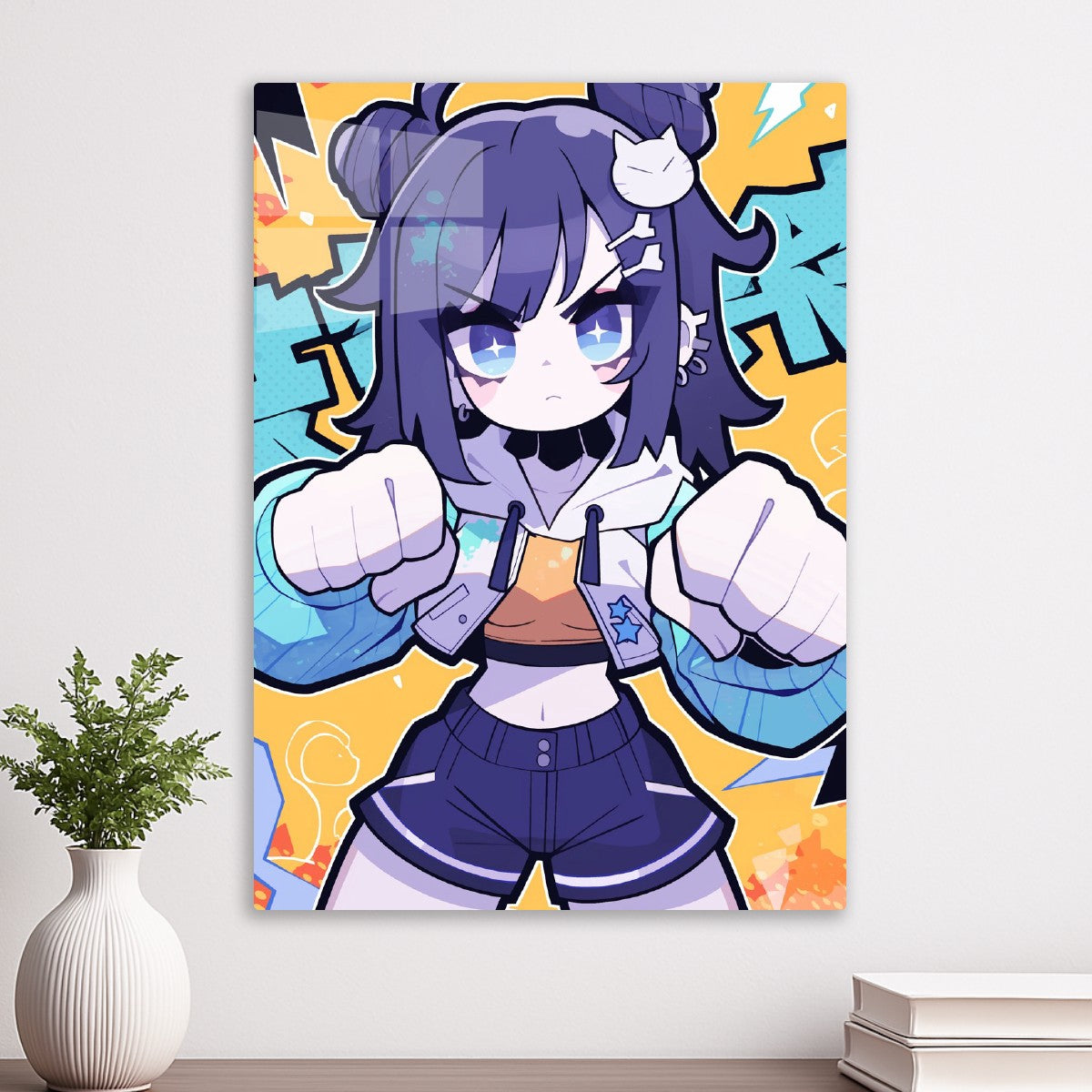 Anime Girl Ready to Fight