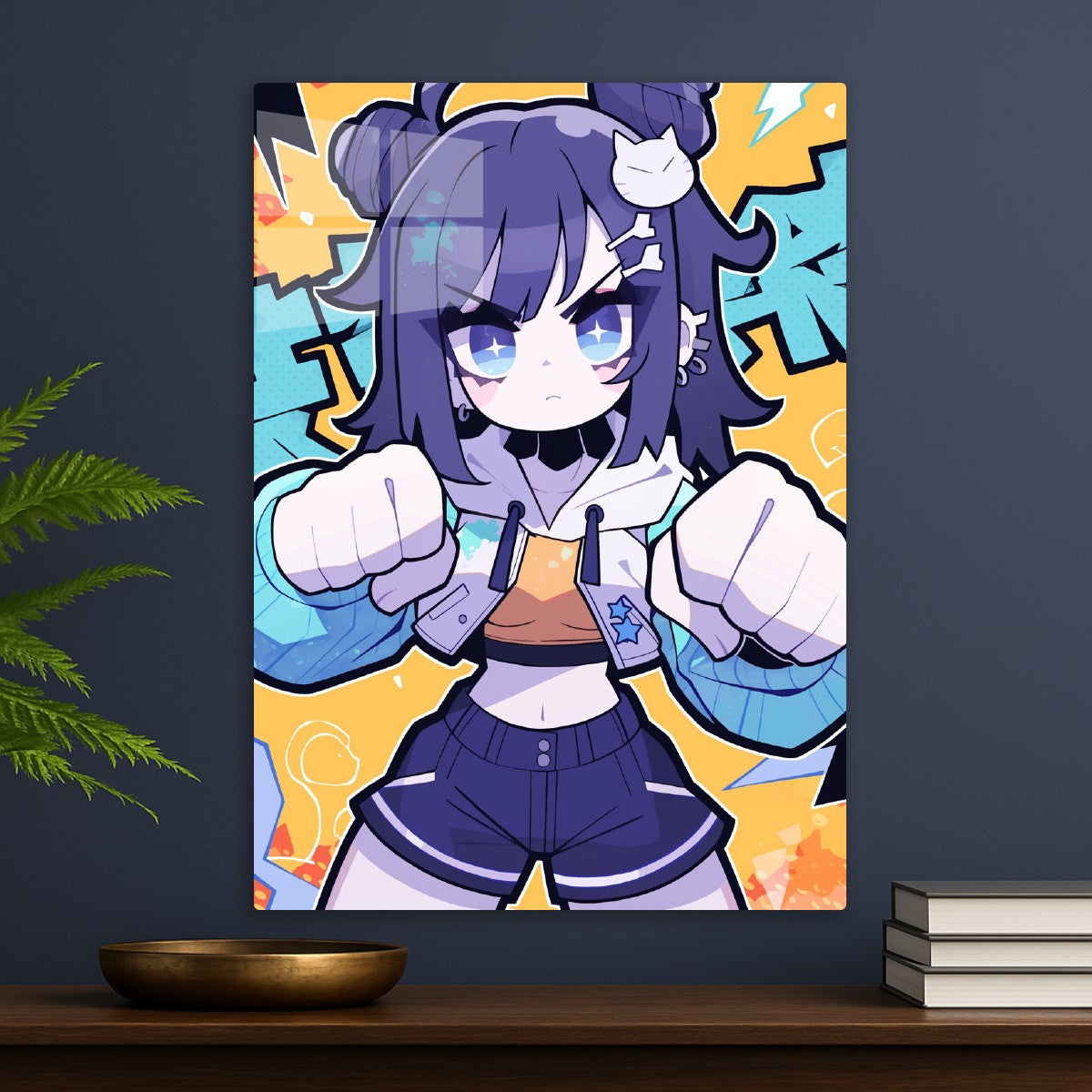 Anime Girl Ready to Fight