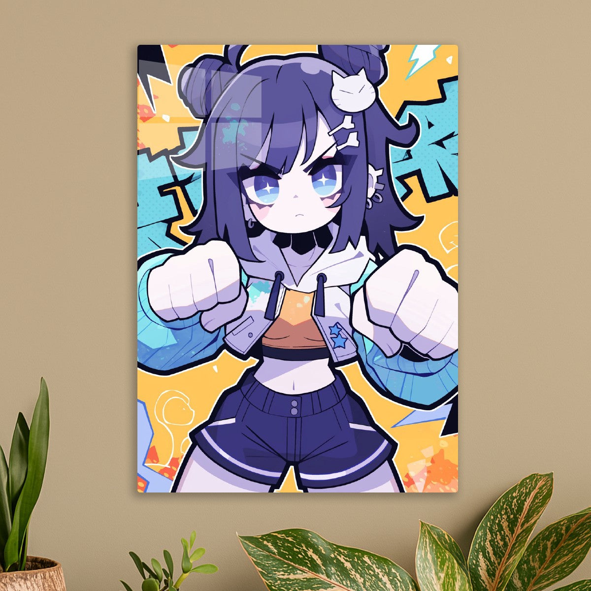 Anime Girl Ready to Fight
