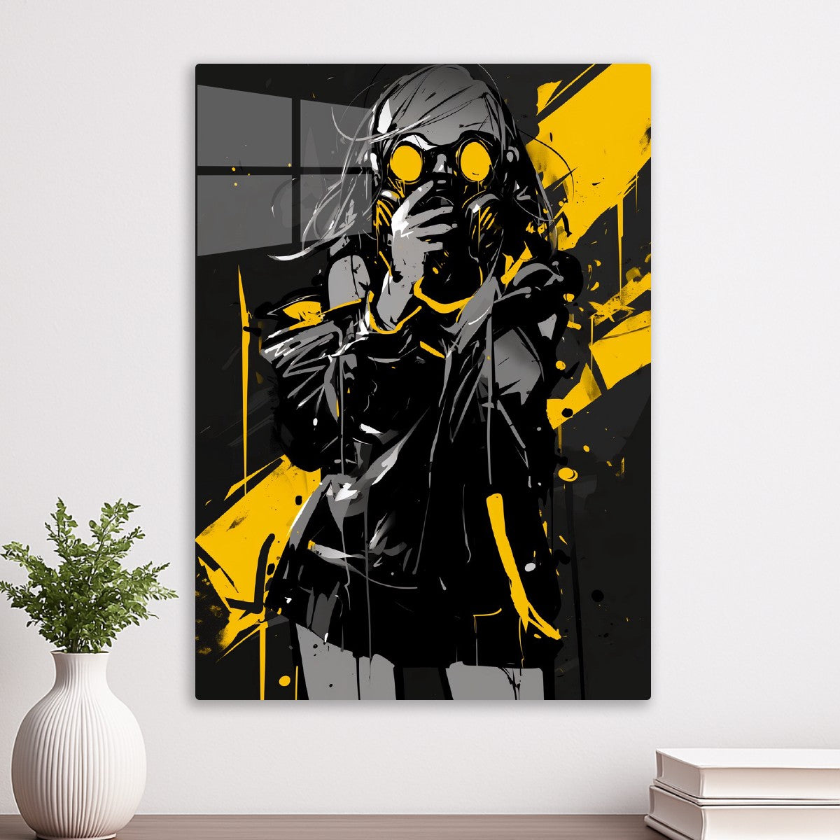 Gas Mask Girl - Yellow / Black