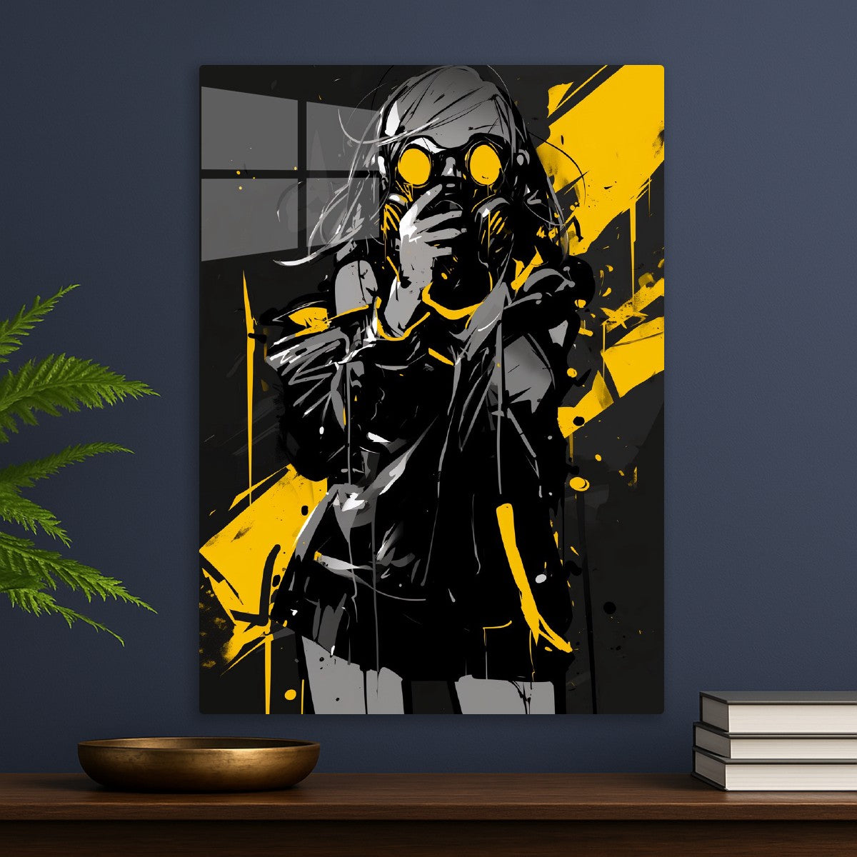 Gas Mask Girl - Yellow / Black