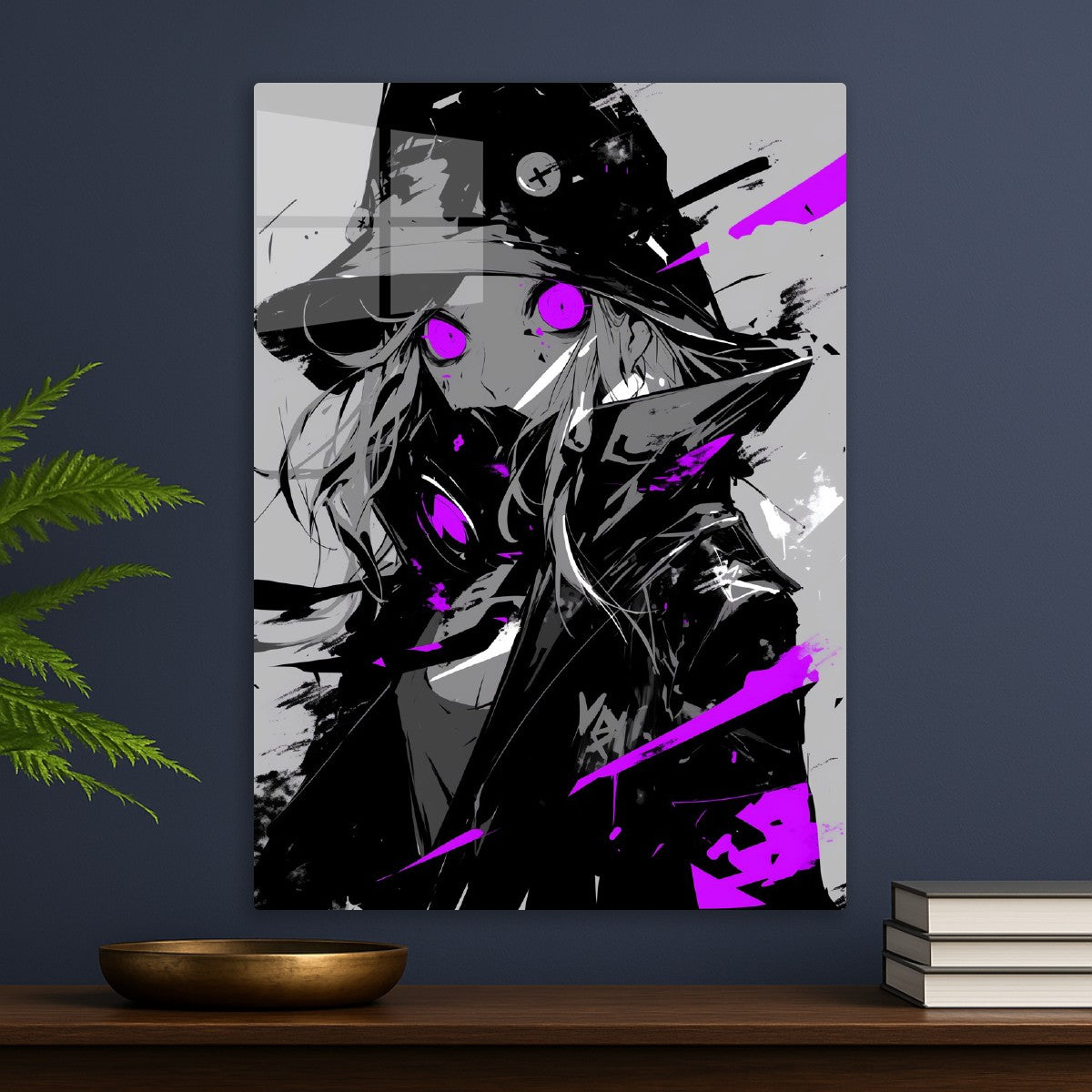Anime Witch with Purple Eyes