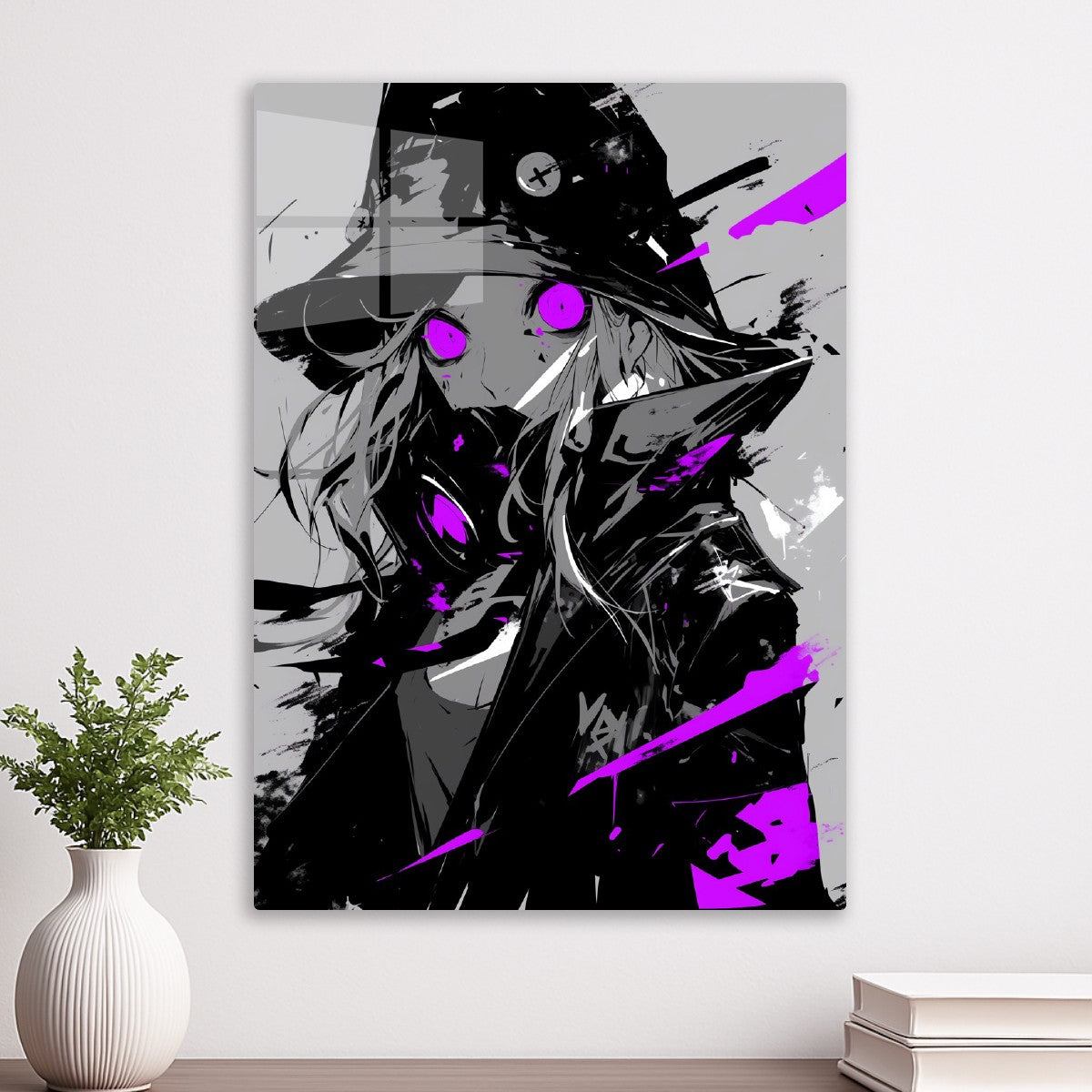 Anime Witch with Purple Eyes