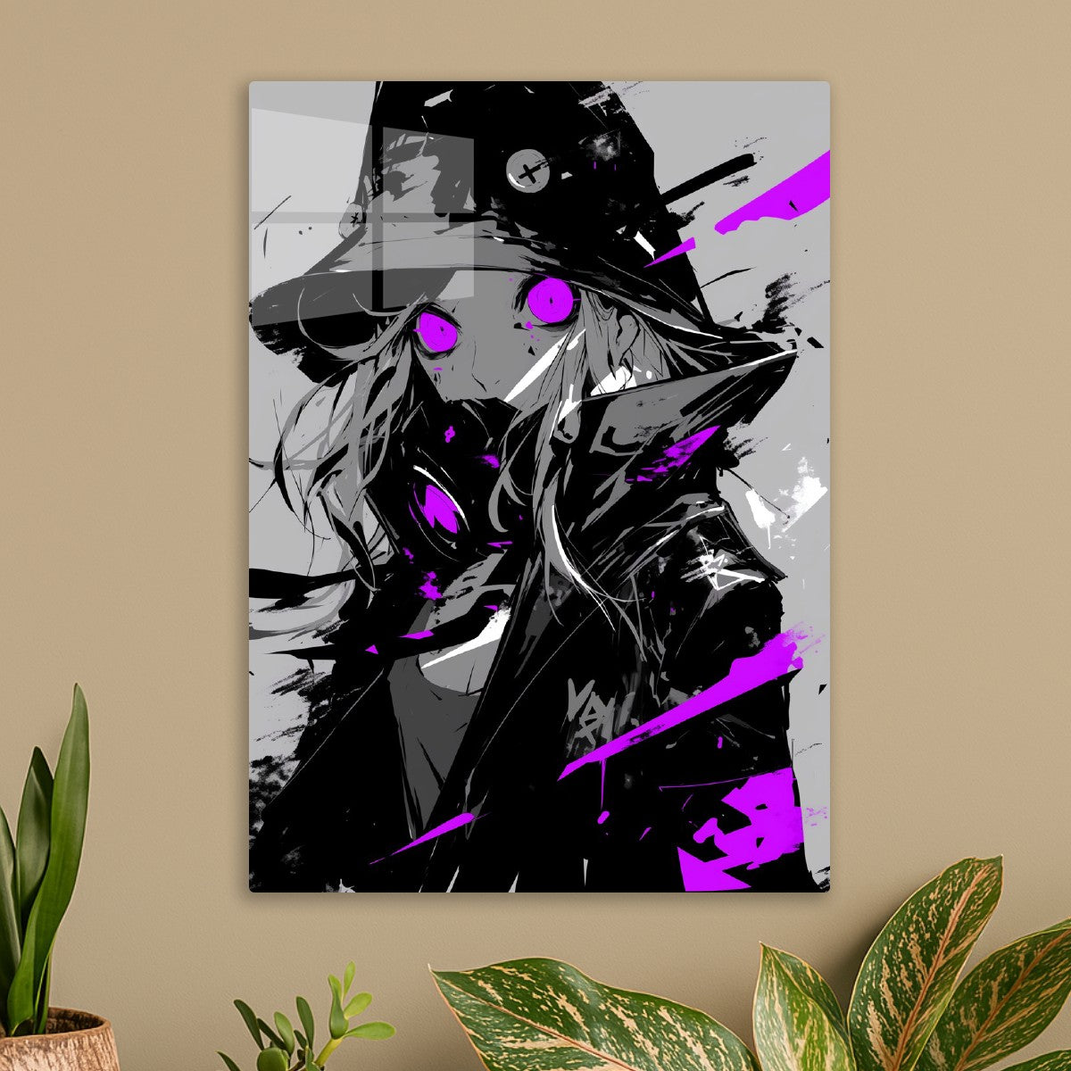 Anime Witch with Purple Eyes
