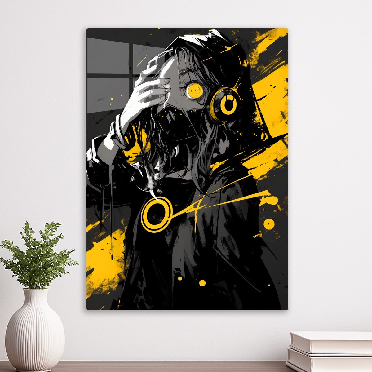 Cyberpunk Girl with Headphones
