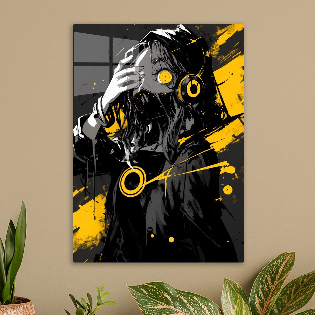 Cyberpunk Girl with Headphones