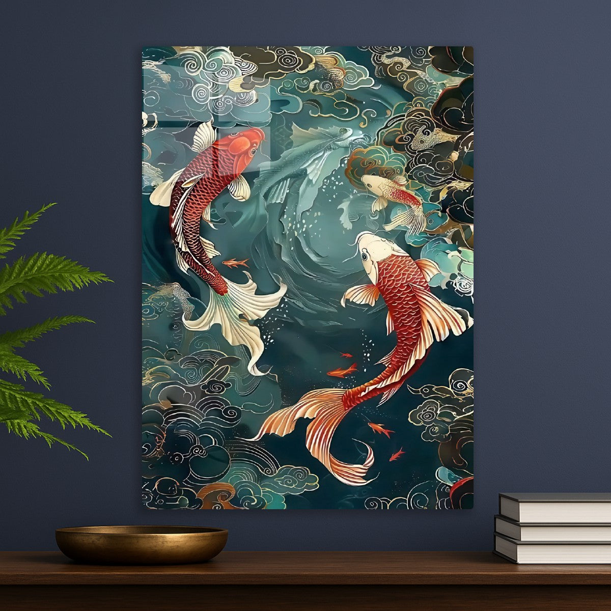 Koi Fish in Asian Art Style