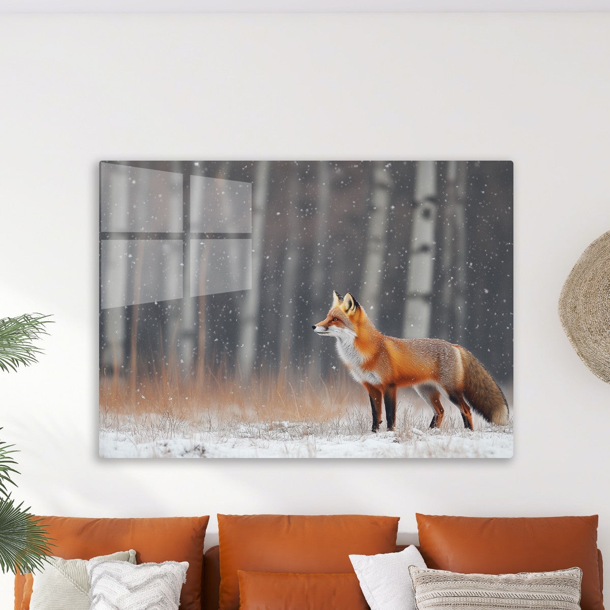 Fox in Winter Snowfall