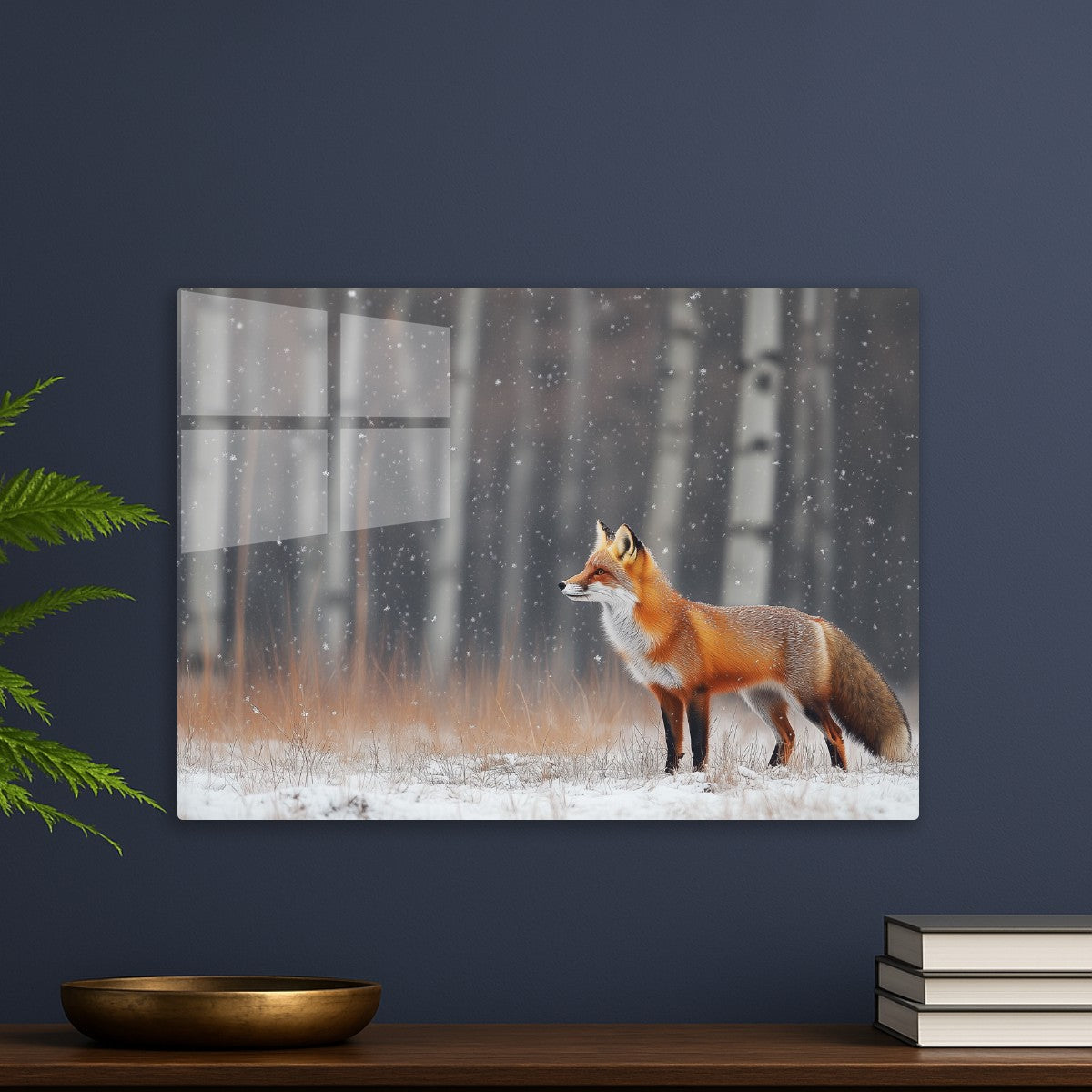 Fox in Winter Snowfall