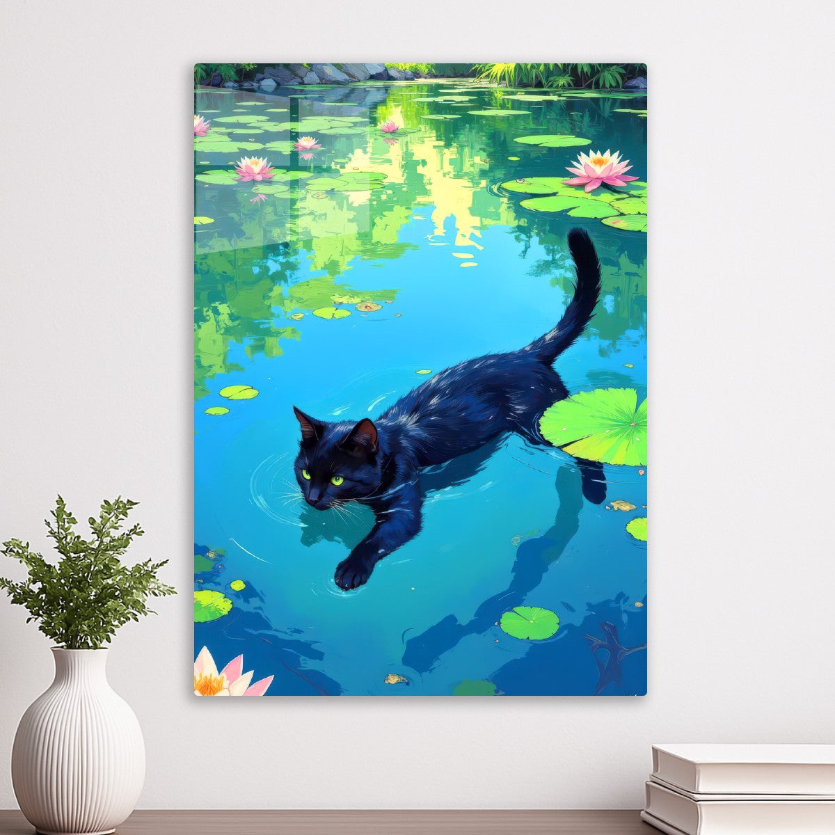 Cat swimming