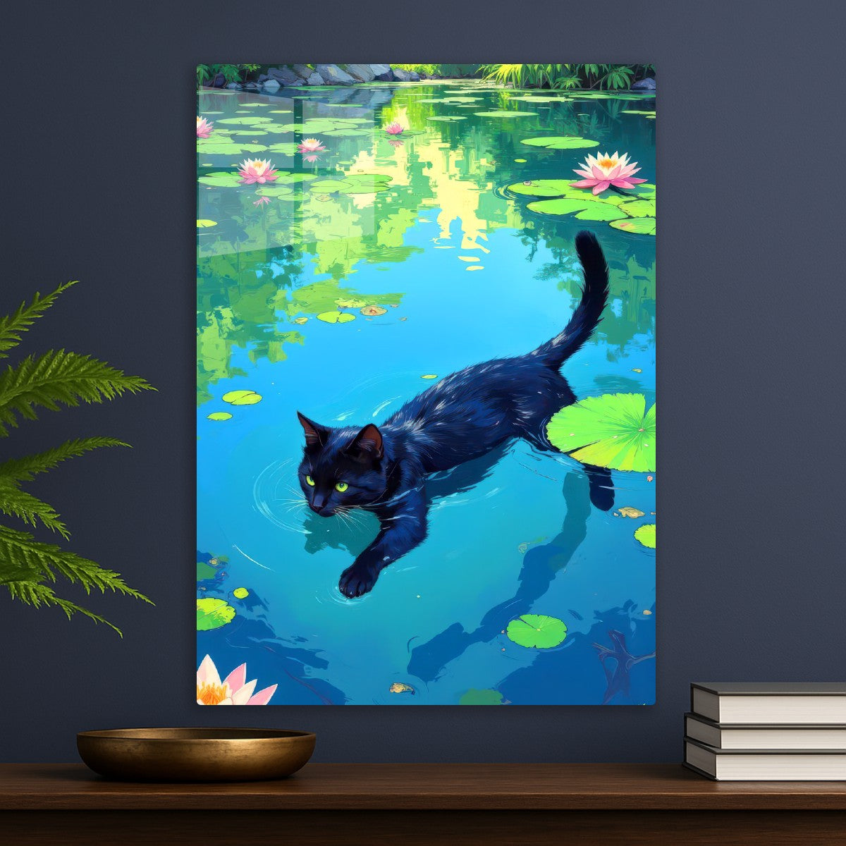 Cat swimming