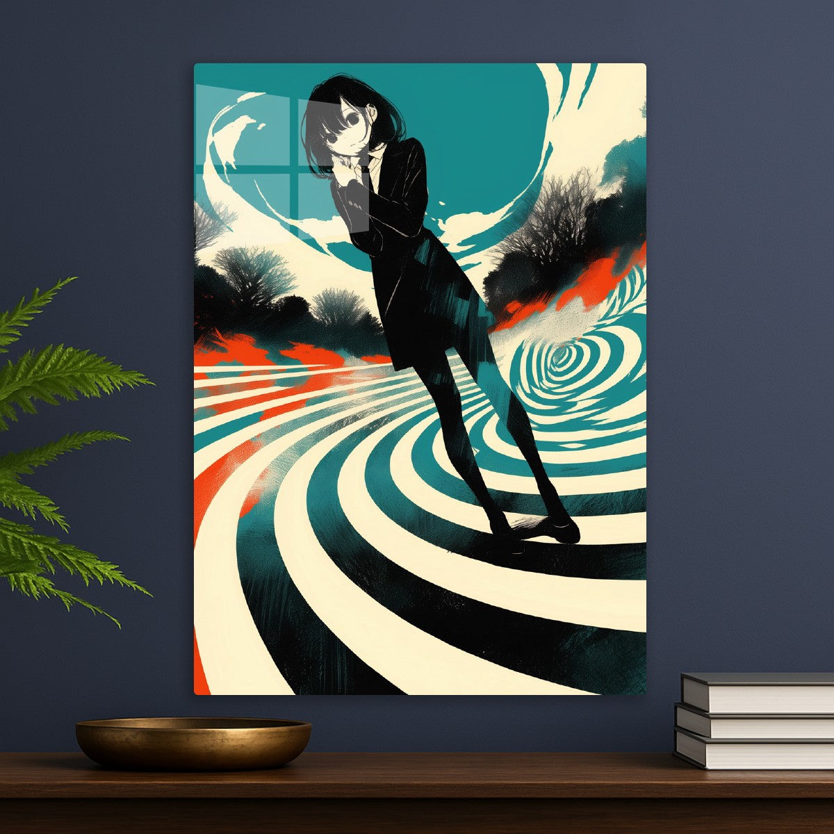 Anime Girl in Suit Surreal
