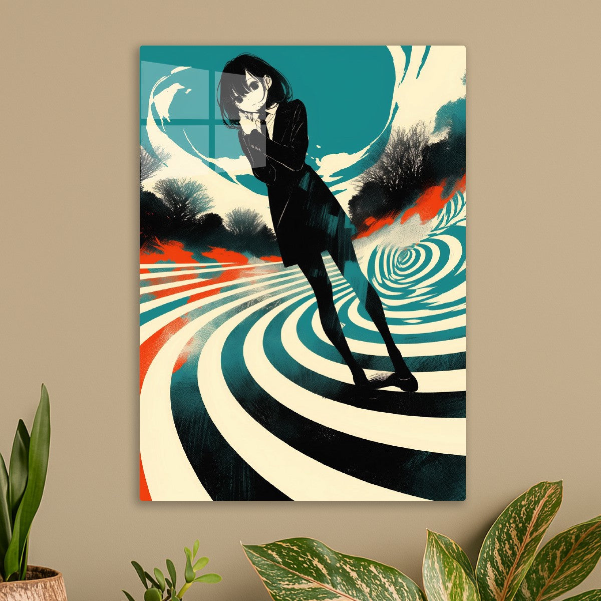 Anime Girl in Suit Surreal