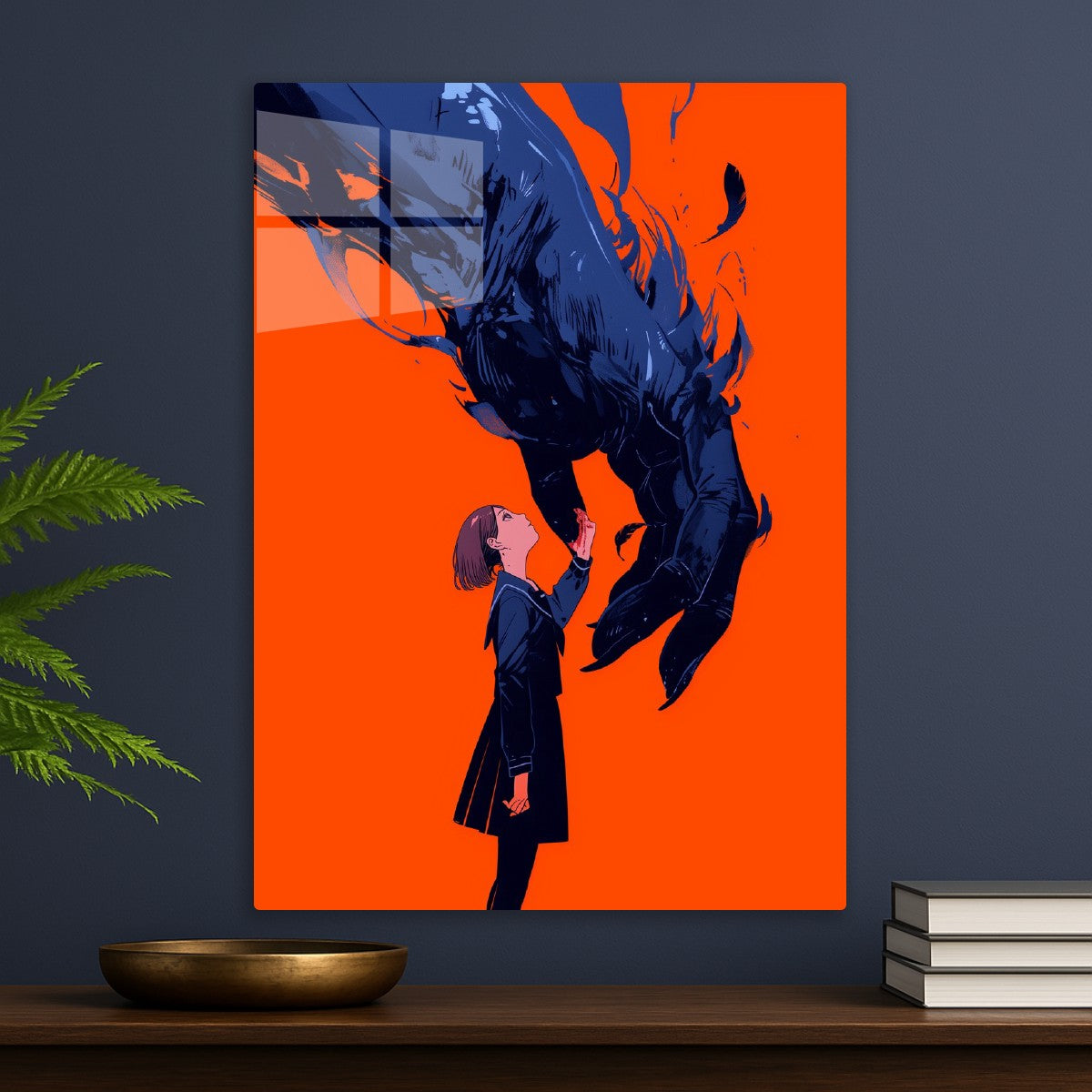 Girl Reaching for Dark Hand