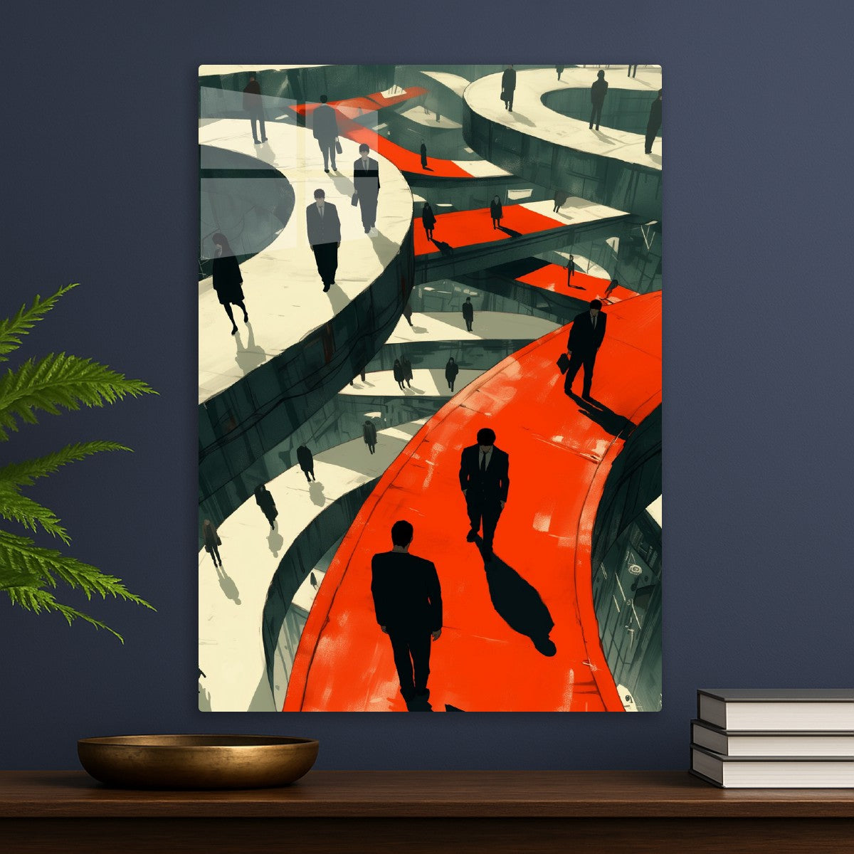 Businessmen on Elevated Paths
