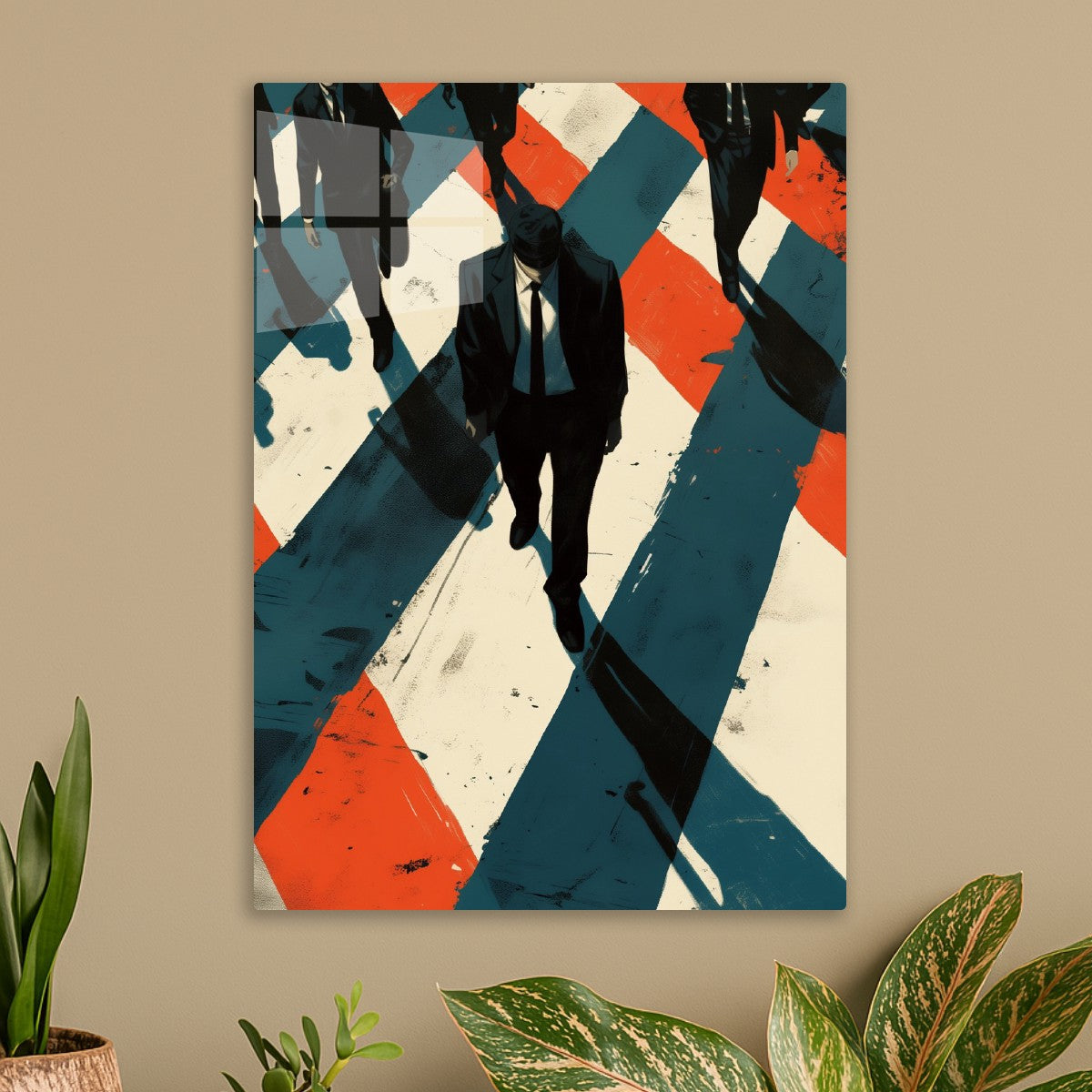 Businessmen walking on