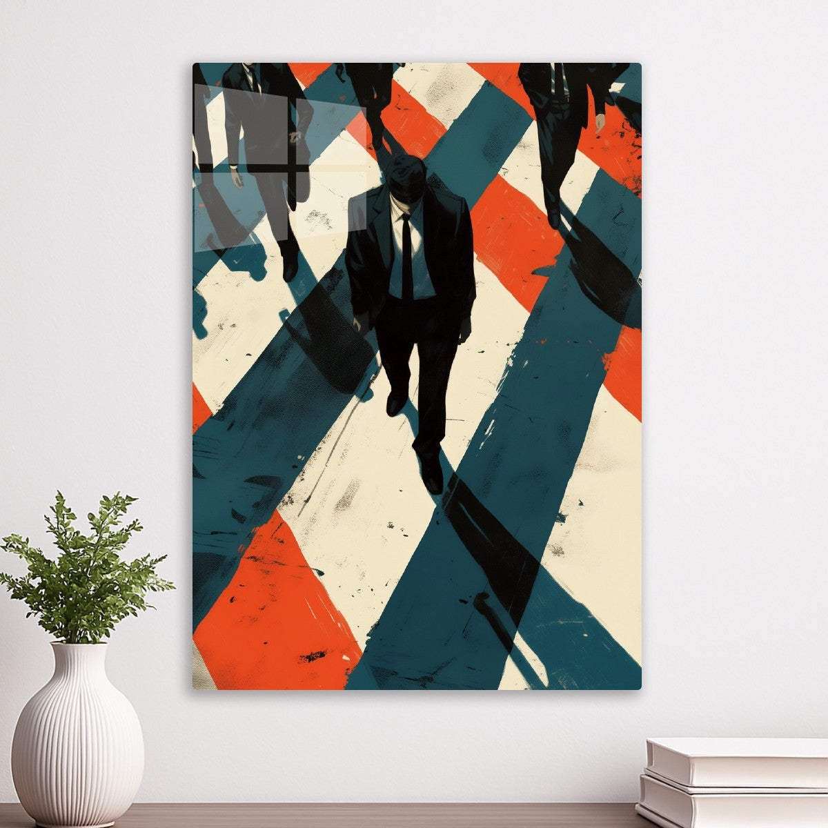 Businessmen walking on