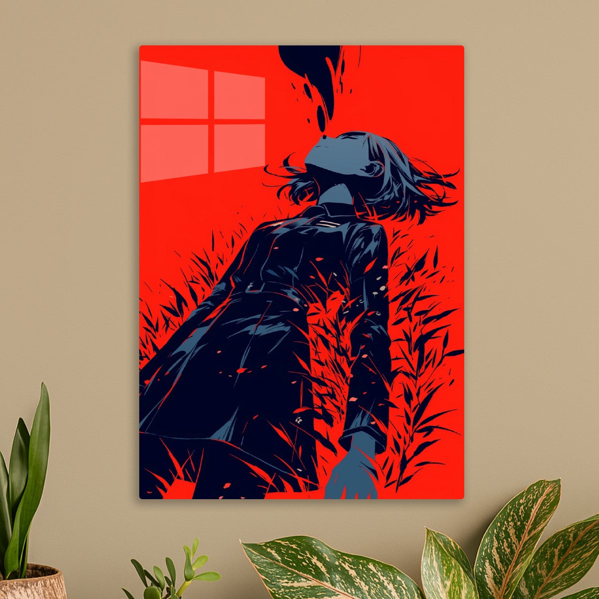 Red and Blue Anime Style