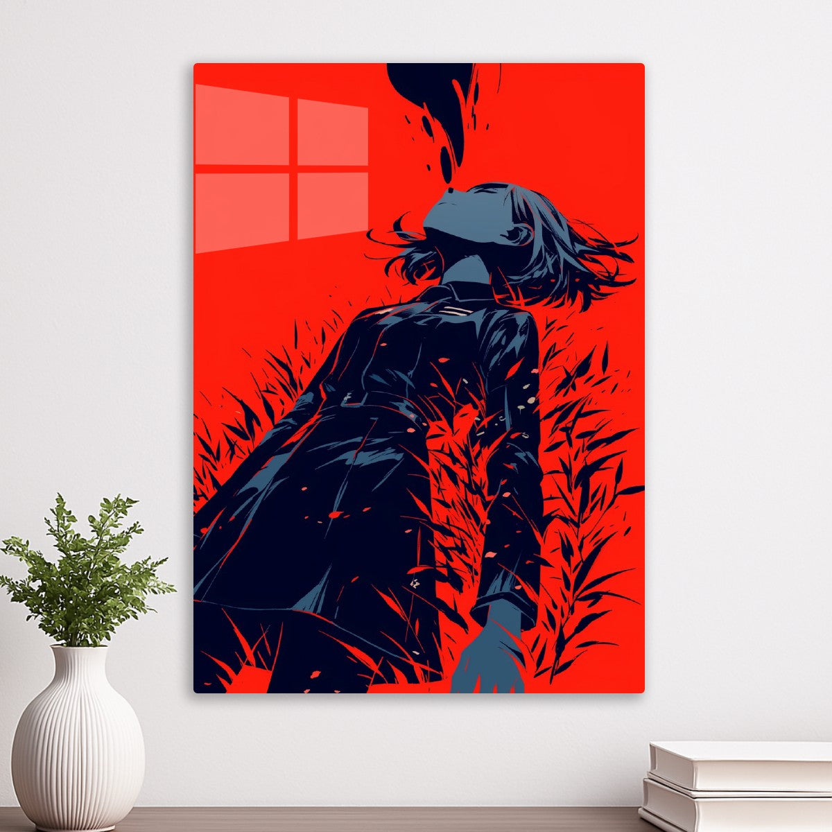 Red and Blue Anime Style