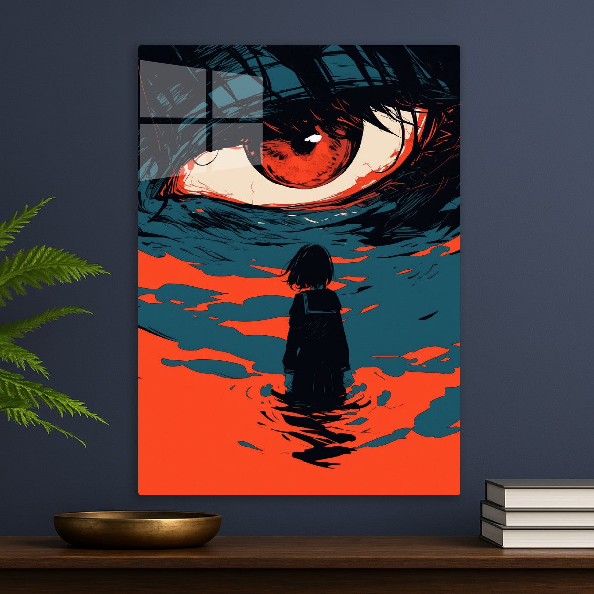 Anime Girl Under Giant Eye