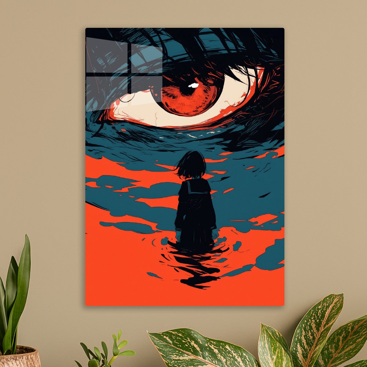 Anime Girl Under Giant Eye