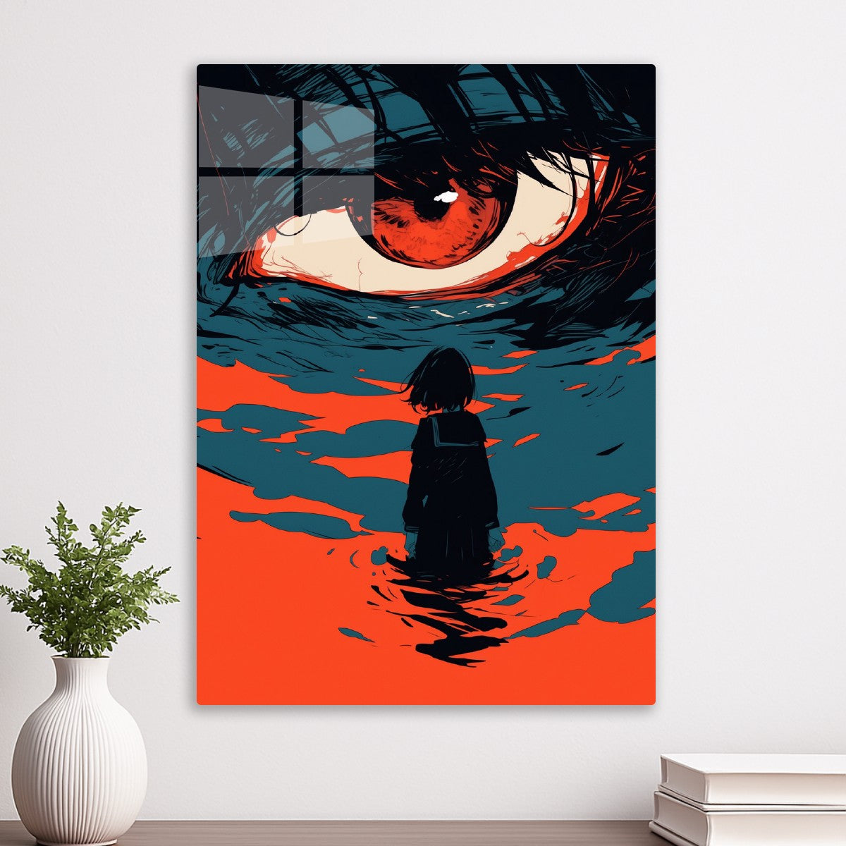 Anime Girl Under Giant Eye