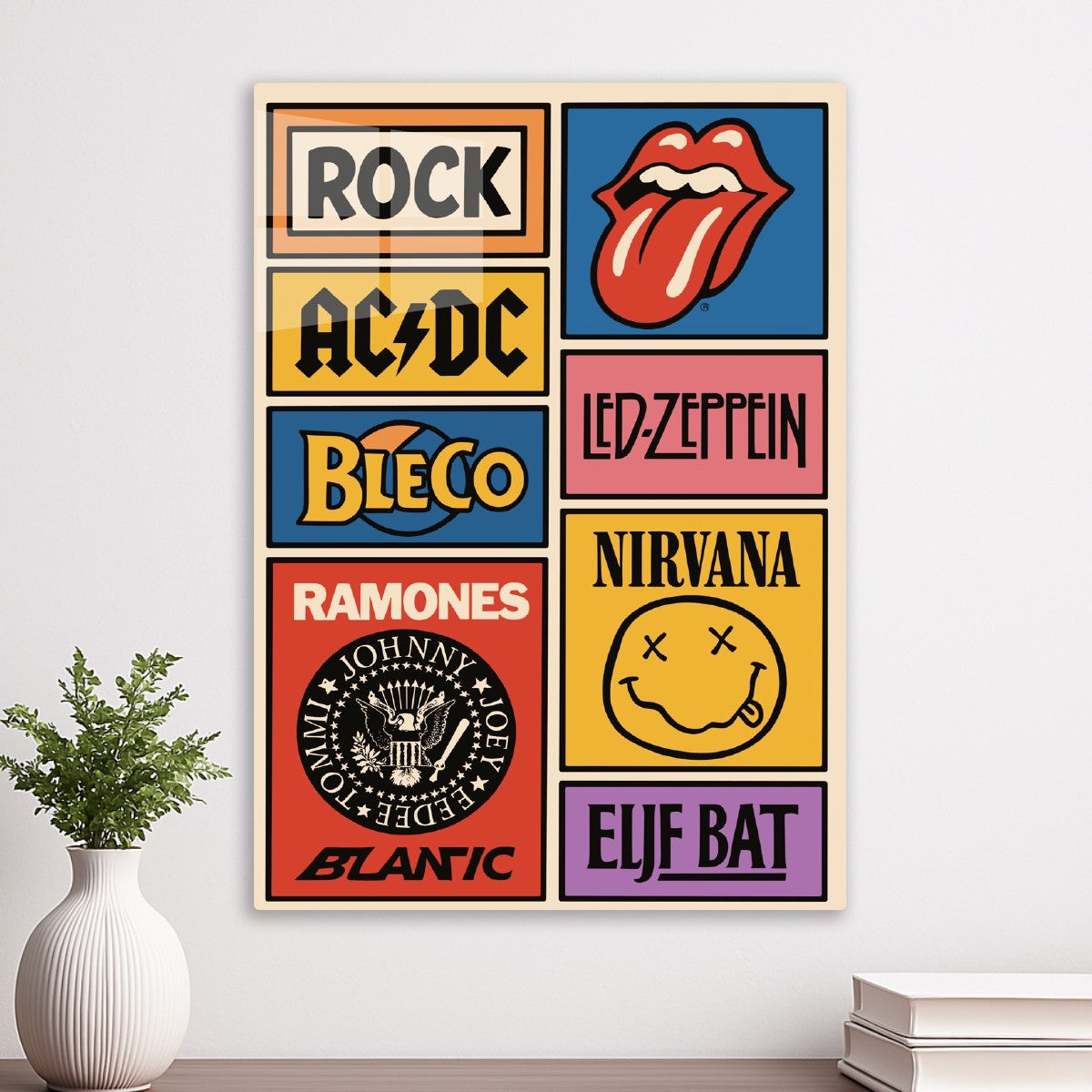 Rock Bands Logos Collage