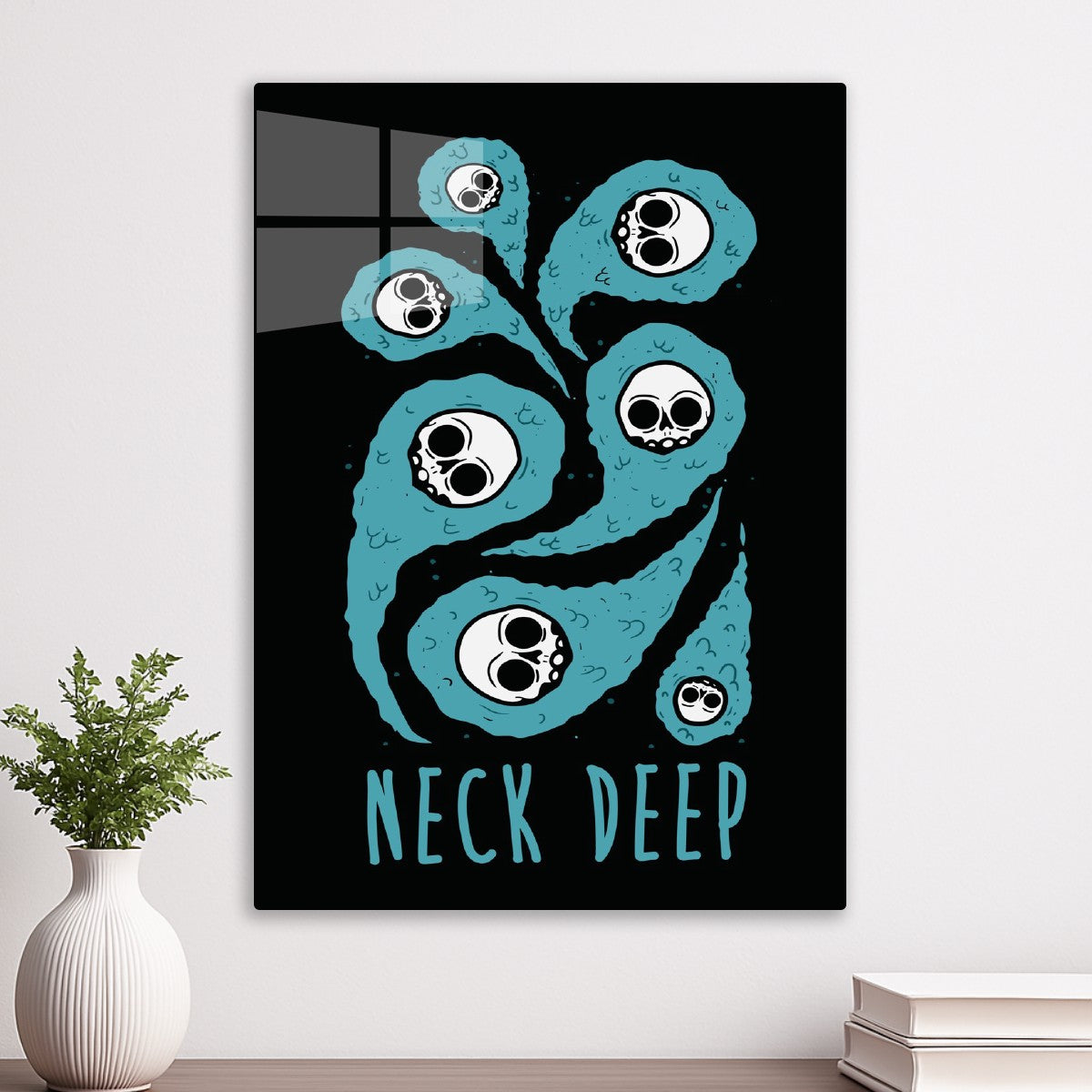 Neck Deep Skulls Teal