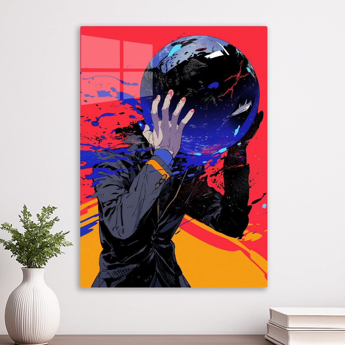 Abstract Figure with Globe 