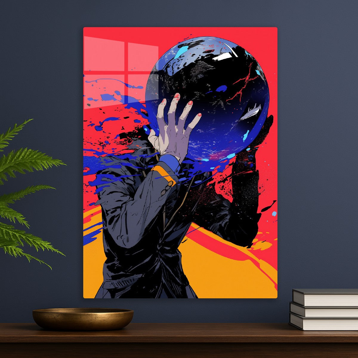 Abstract Figure with Globe 
