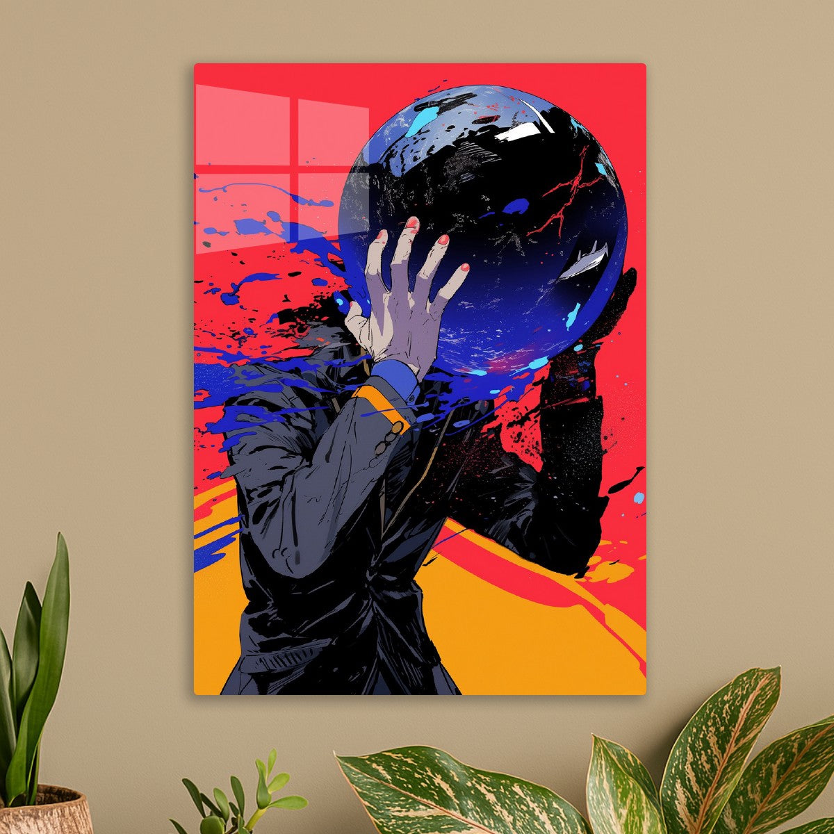 Abstract Figure with Globe 