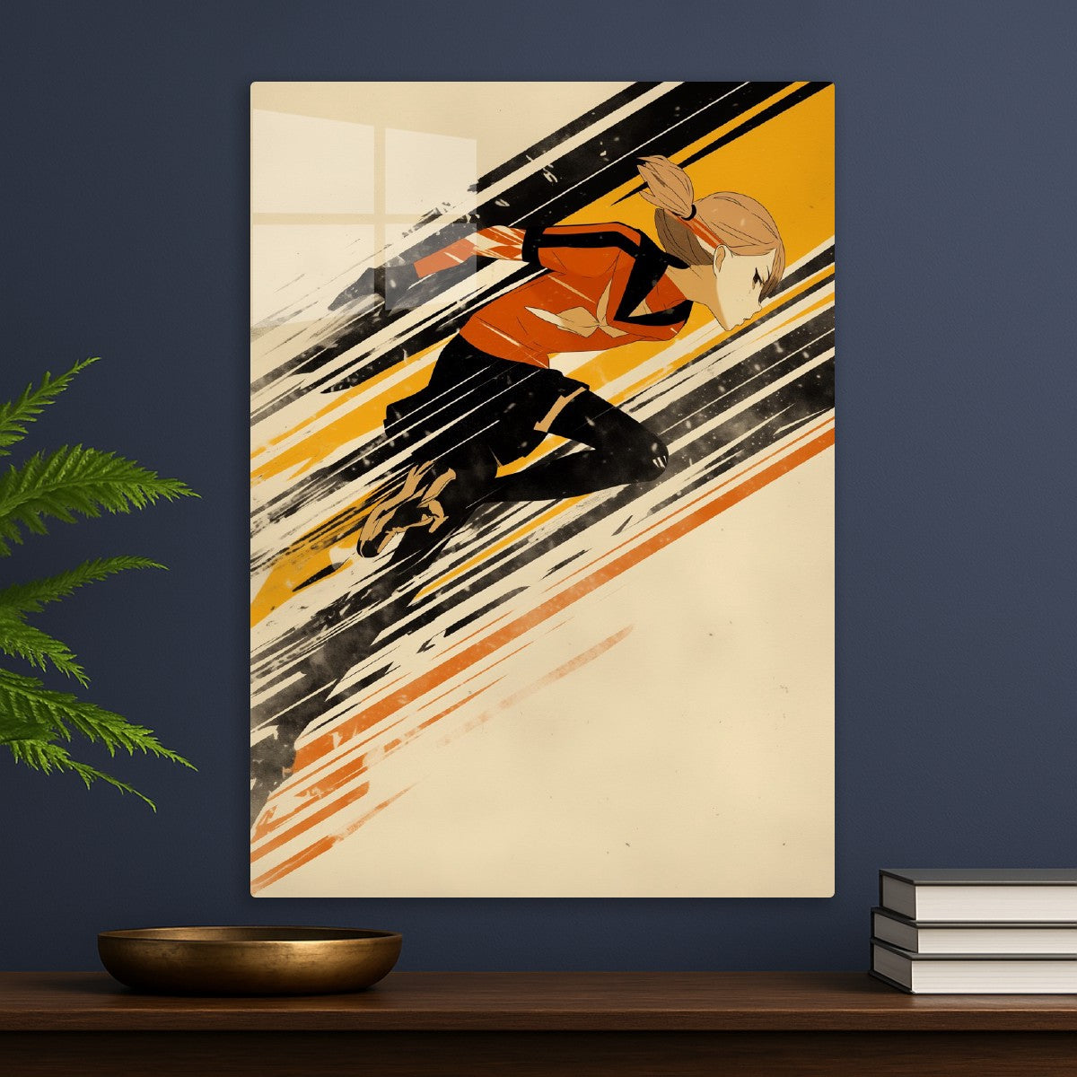 Anime Runner with Motion Lines