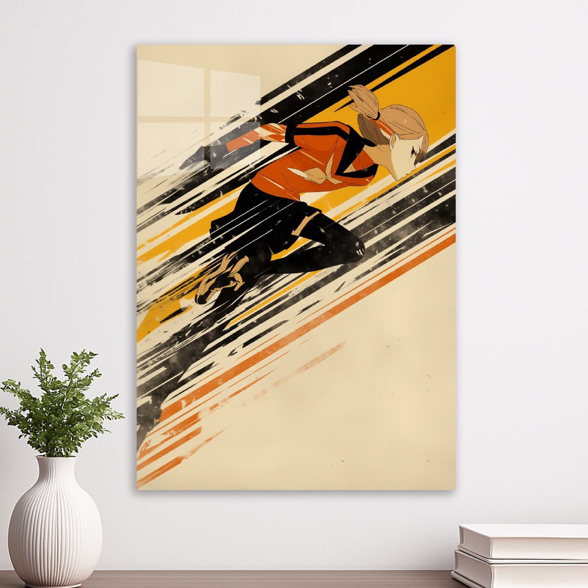 Anime Runner with Motion Lines