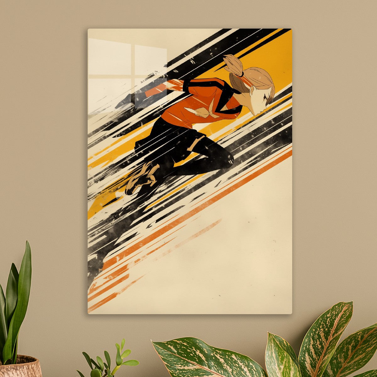 Anime Runner with Motion Lines