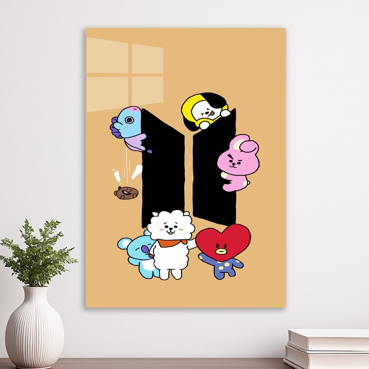 BT21 Characters with BTS Logo