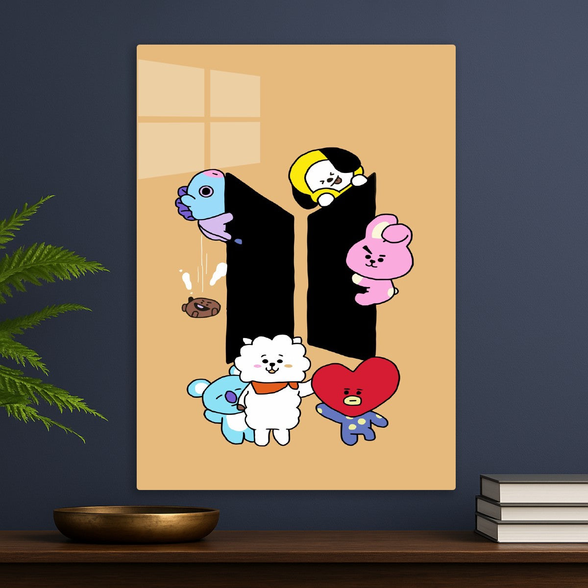 BT21 Characters with BTS Logo