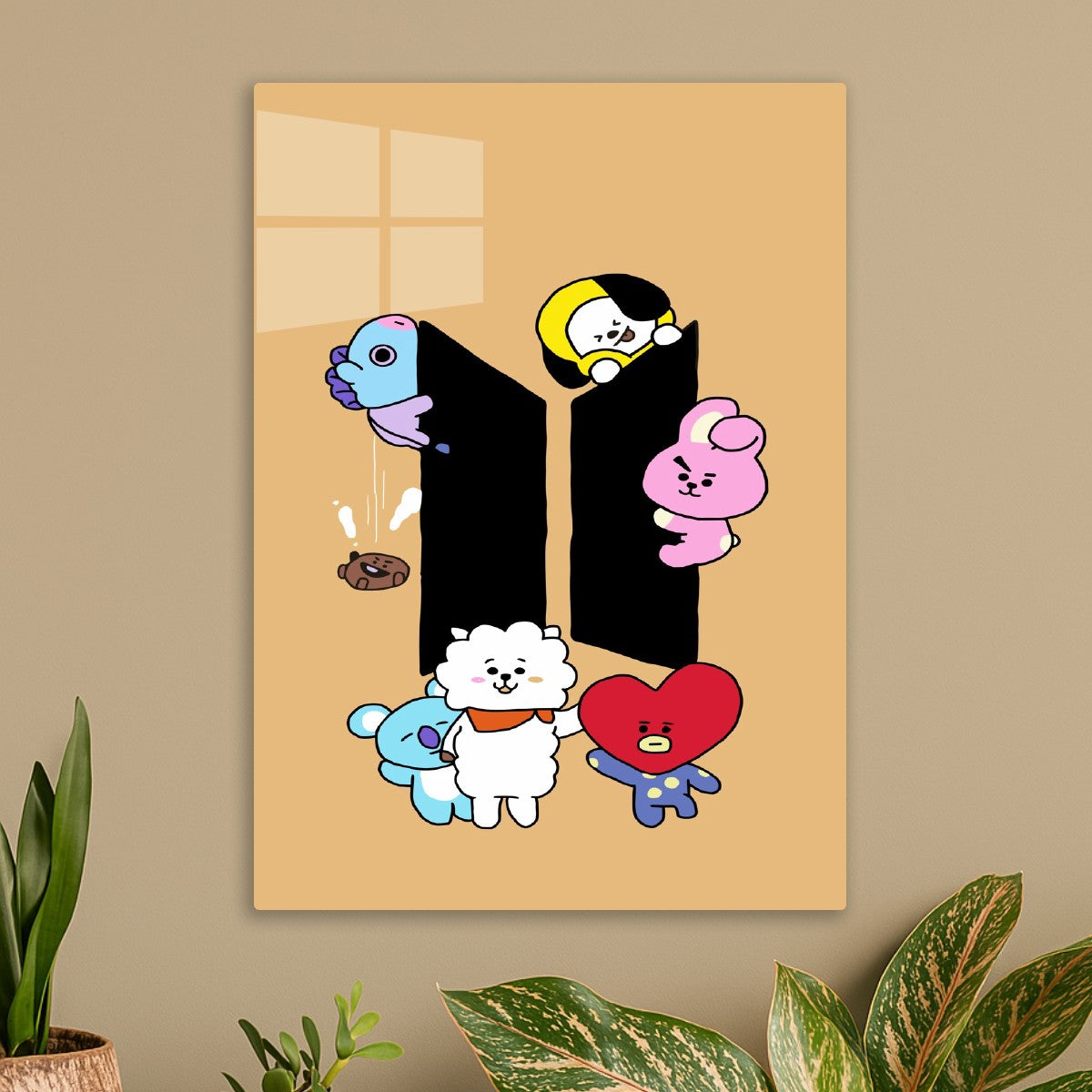 BT21 Characters with BTS Logo