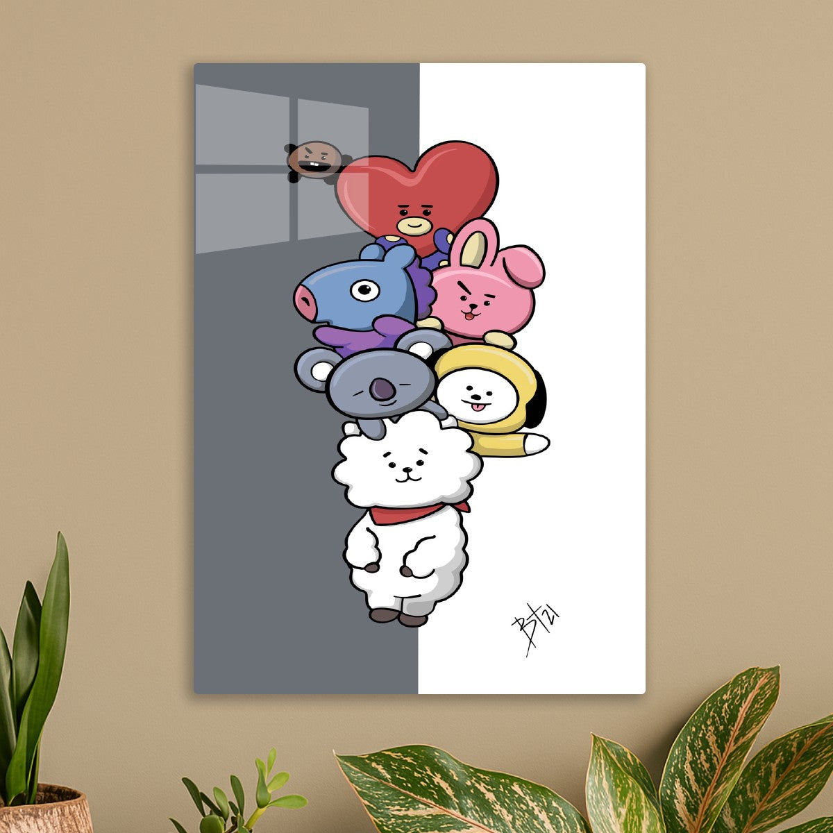 BT21 Character White Strips