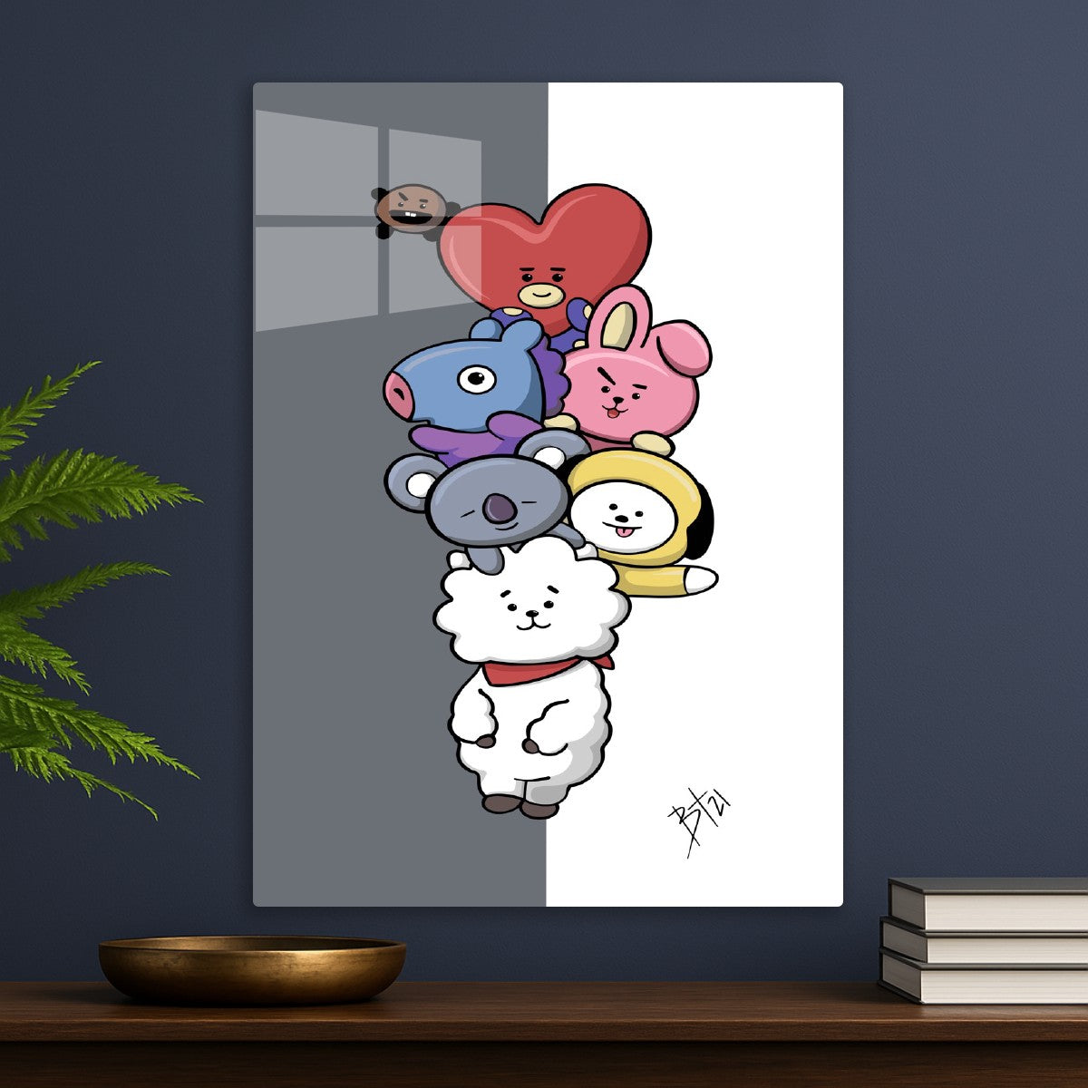 BT21 Character White Strips
