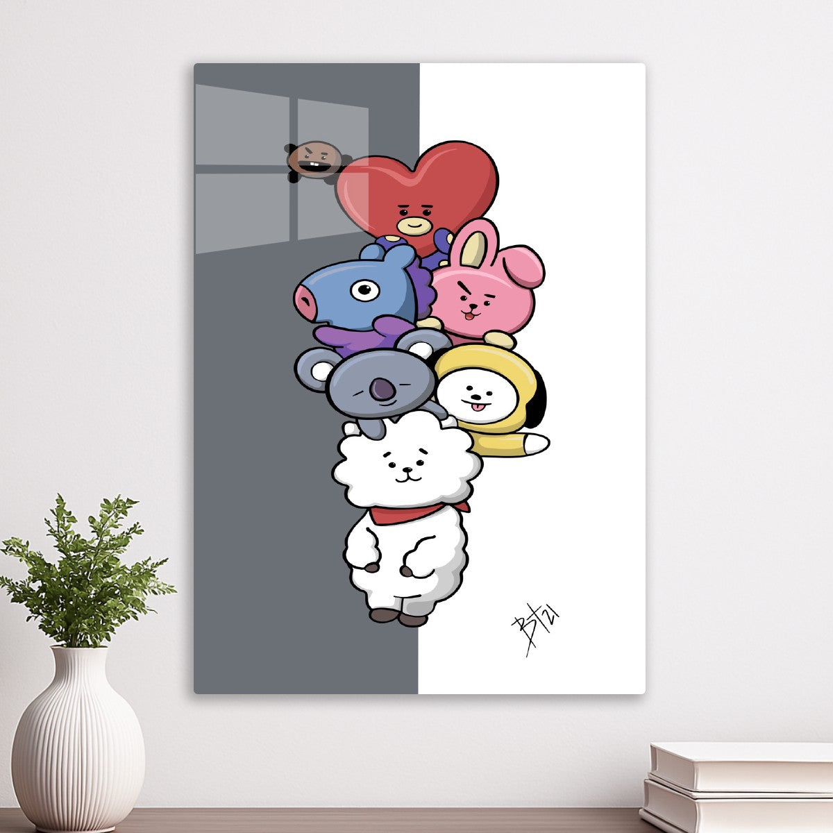 BT21 Character White Strips