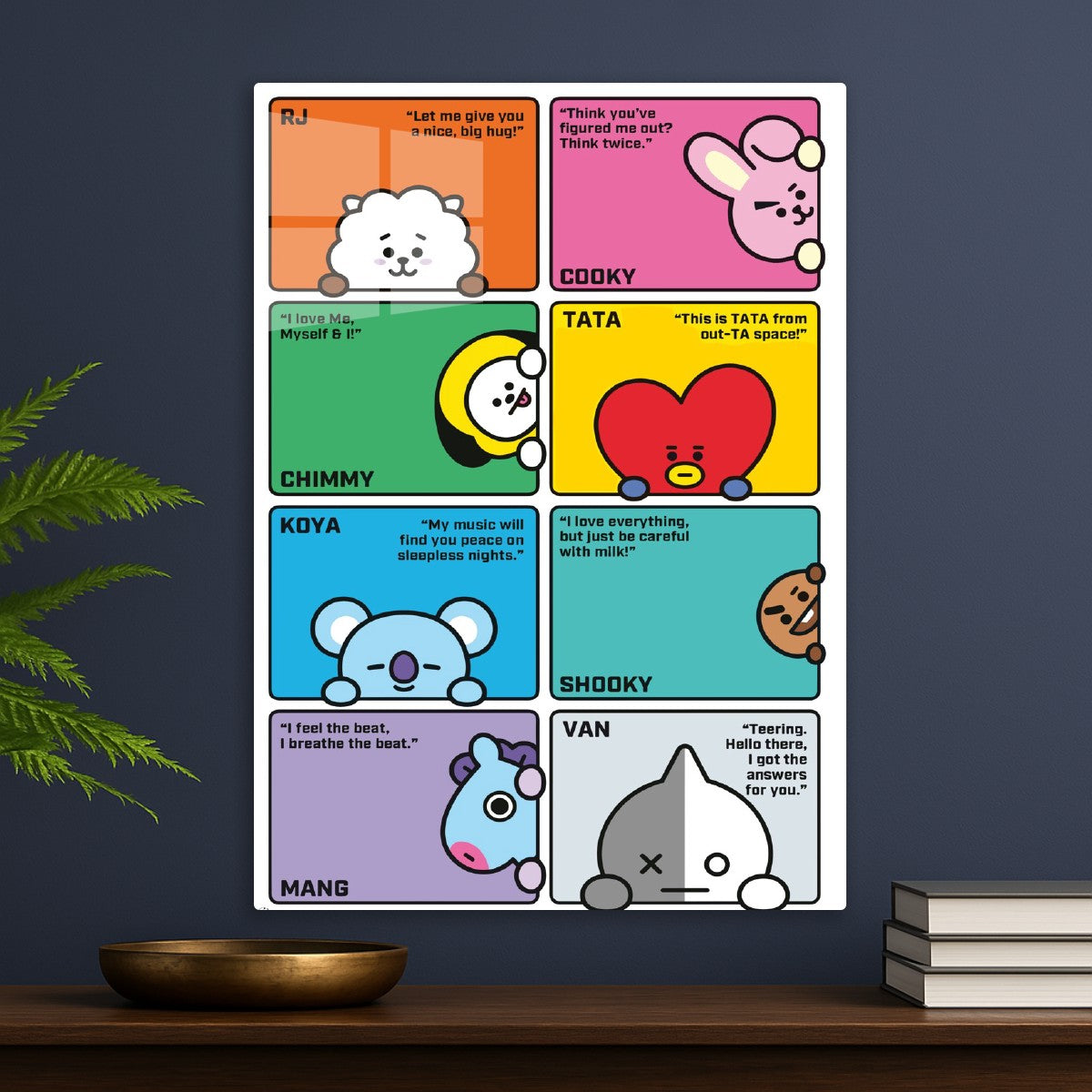 BT21 Character Collage Quotes