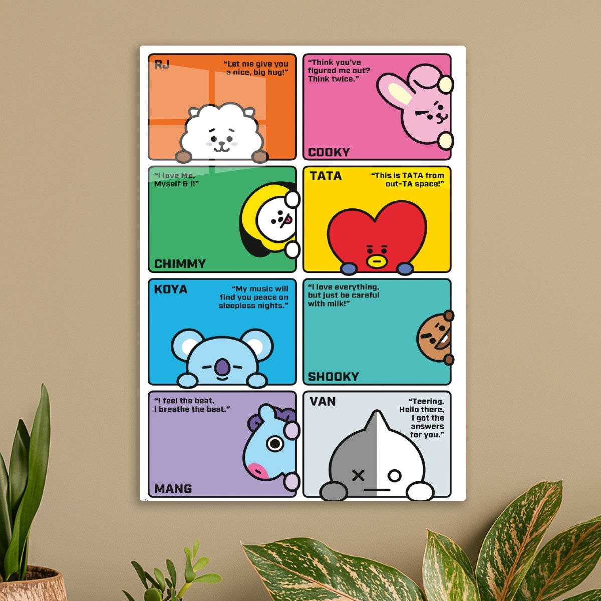 BT21 Character Collage Quotes