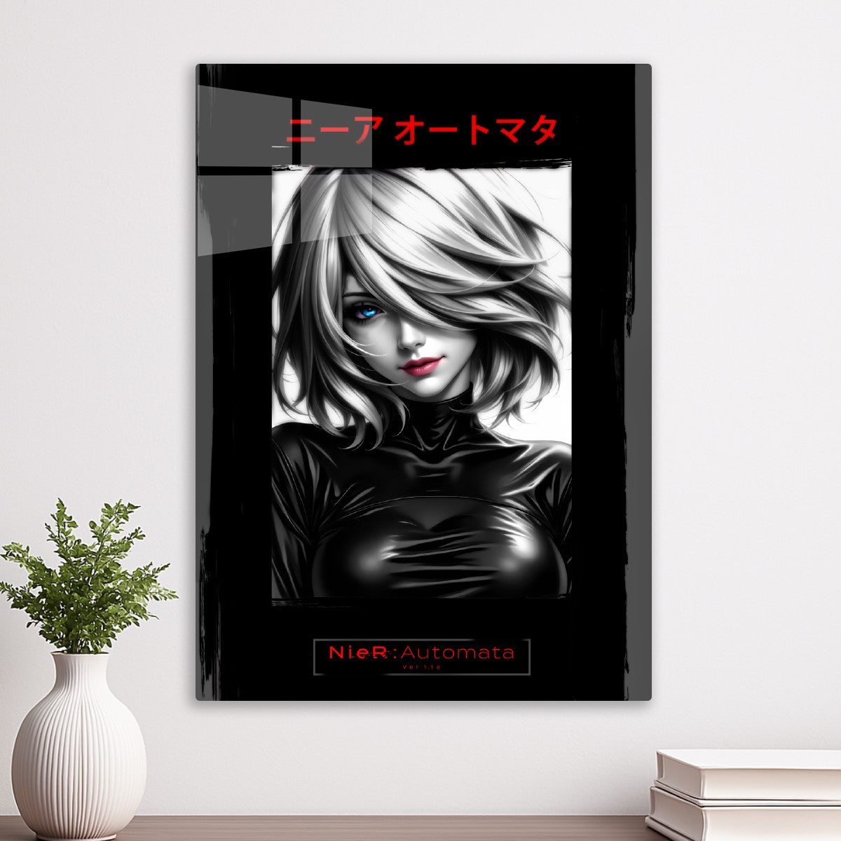 nier automata black white