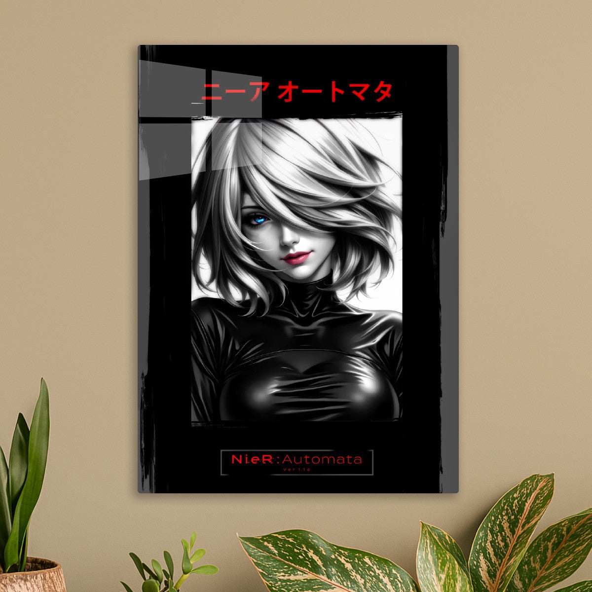 nier automata black white