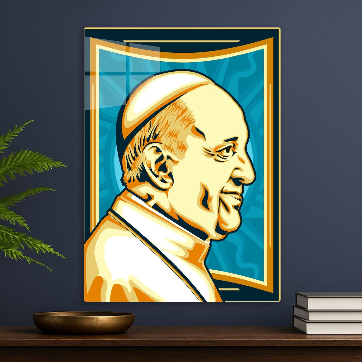 Pope Francis Portrait in Obey 