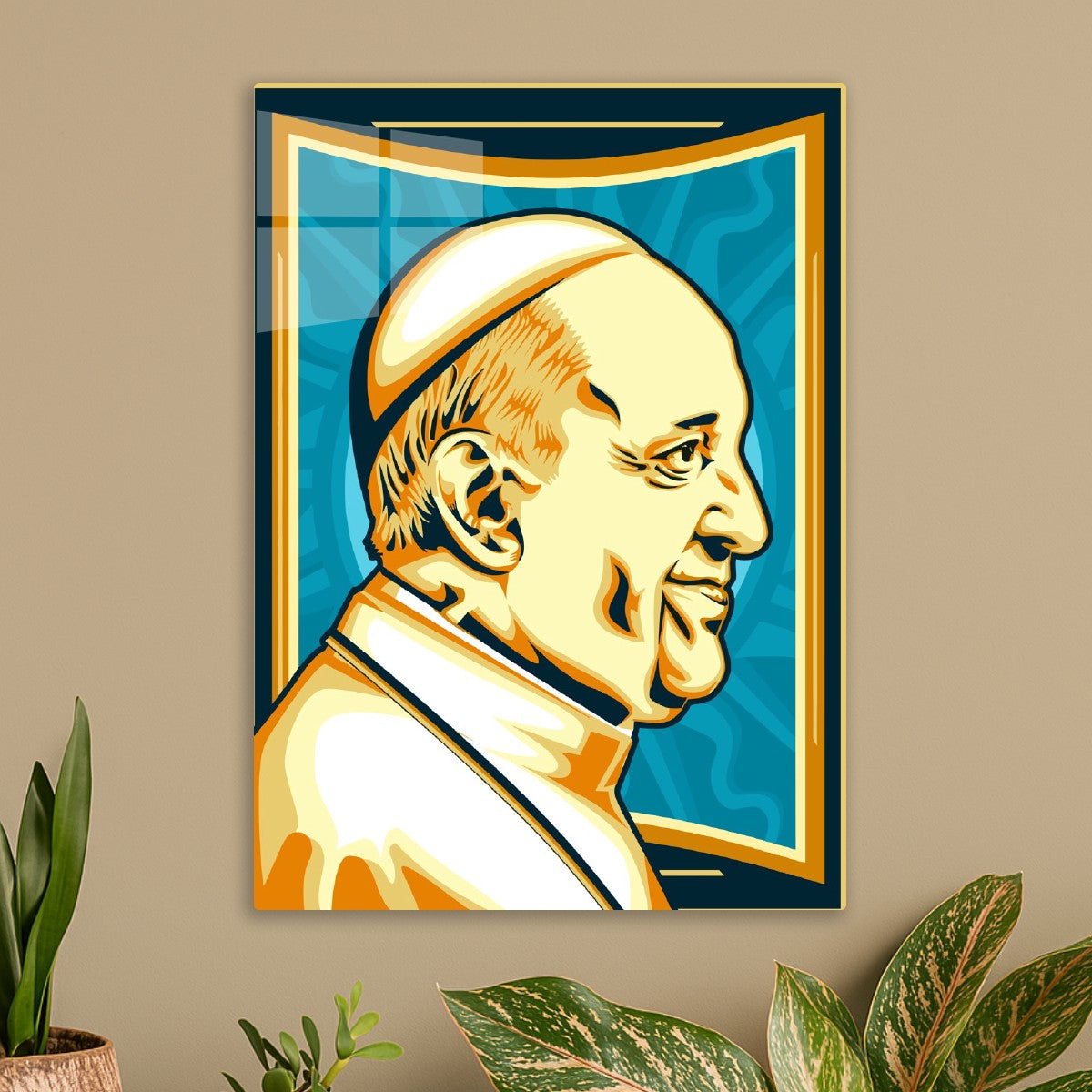 Pope Francis Portrait in Obey 