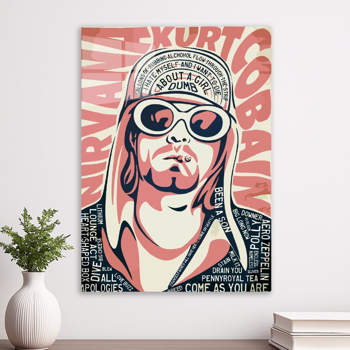 Kurt Cobain Portrait with Song